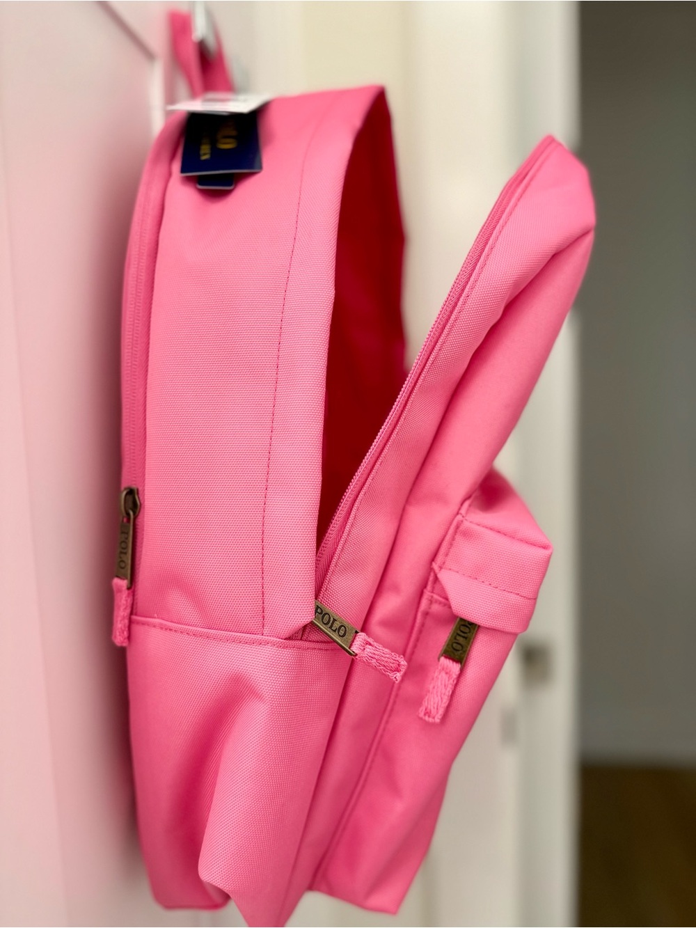NWT Polo Ralph Lauren Pink Polo Bear Backpack - Picture 13 of 15
